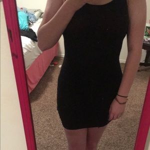 Tight black dress